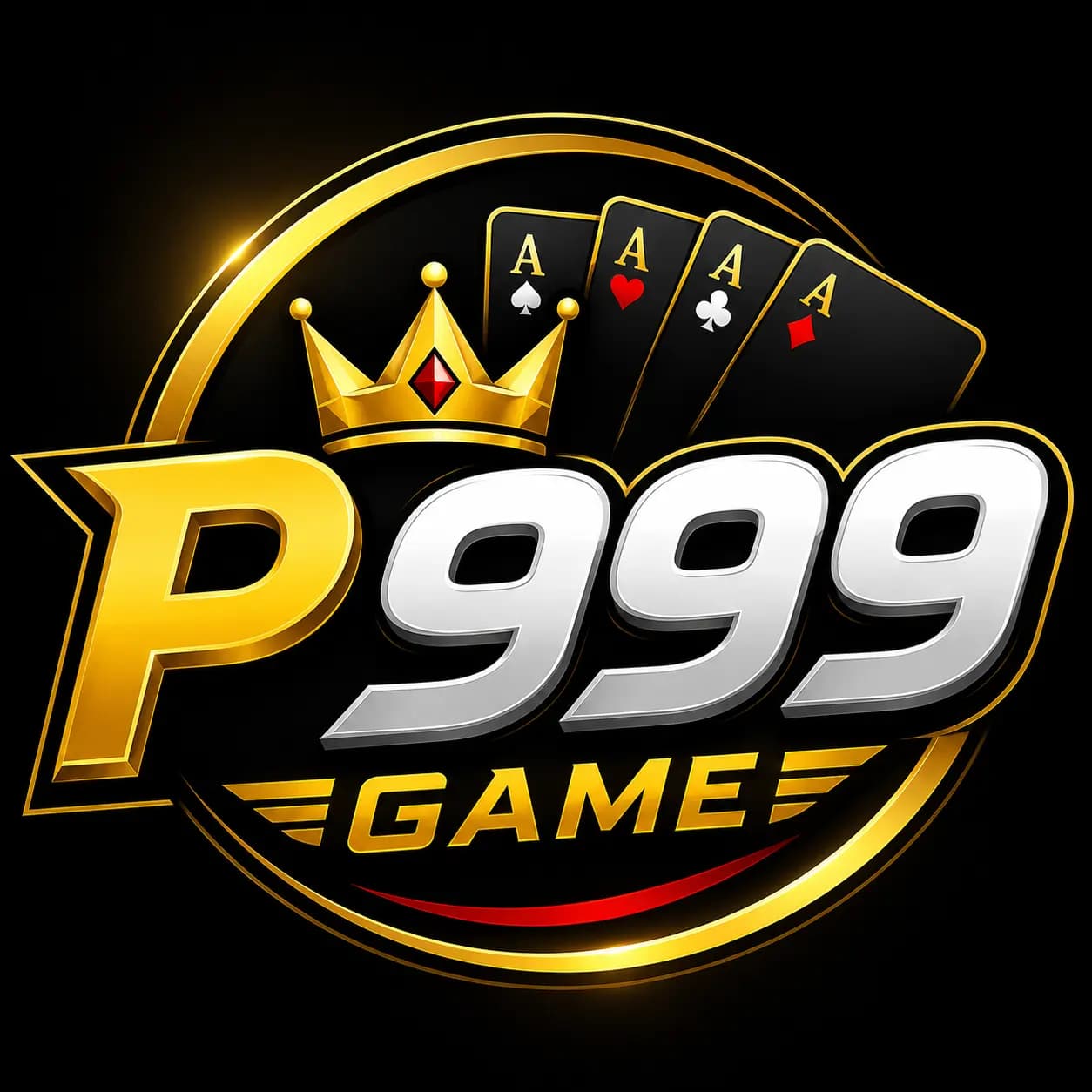 P999 Game gold and black Android app logo